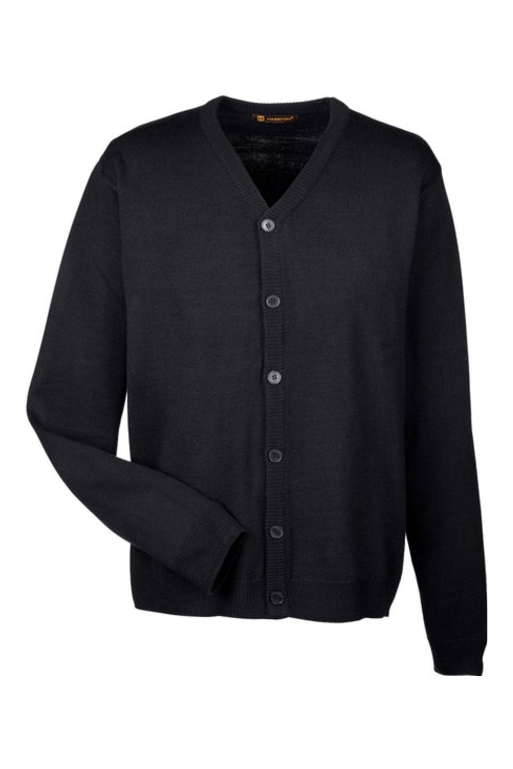 Harriton Men's Pilbloc V-Neck Button Cardigan Sweater for
