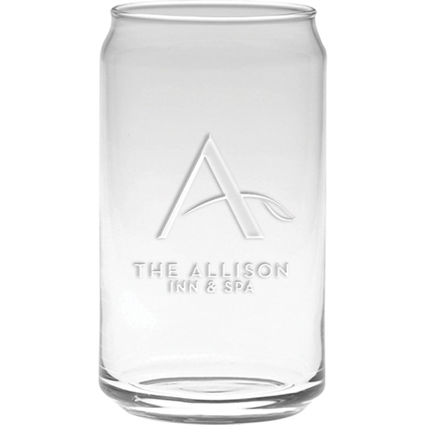 16 oz. Soda Glass - Deep Etched for