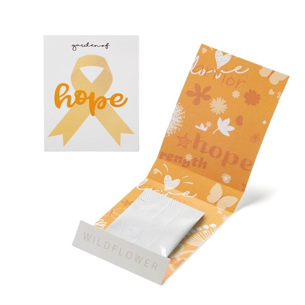 Orange Ribbon Garden of Hope Seed Matchbook for
