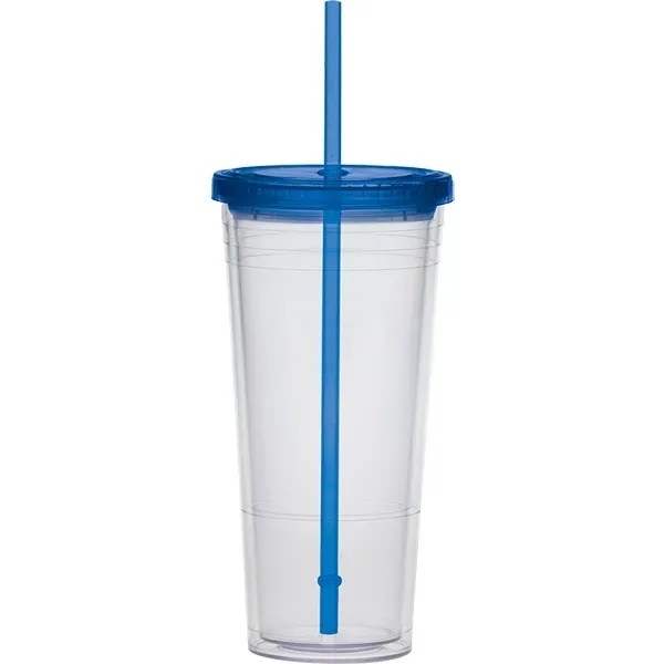 24 oz. Extra Large Carnival Cup-Color Straw and Lid for