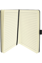 5 1/4" x 8 1/4" Gray Journal with Leatherette Cell/Card Slot