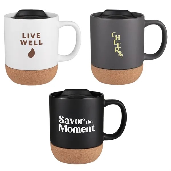 Mesa 11 Oz Ceramic Mug With Cork Bottom for