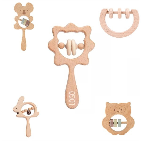 Wooden Rattles Toy for