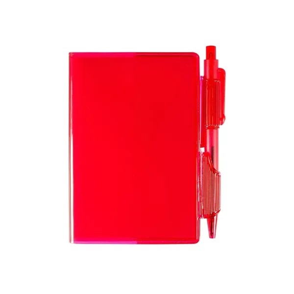 Prime Line Clear-View Jotter Notebook & Pen 3.375" X 4.125" for