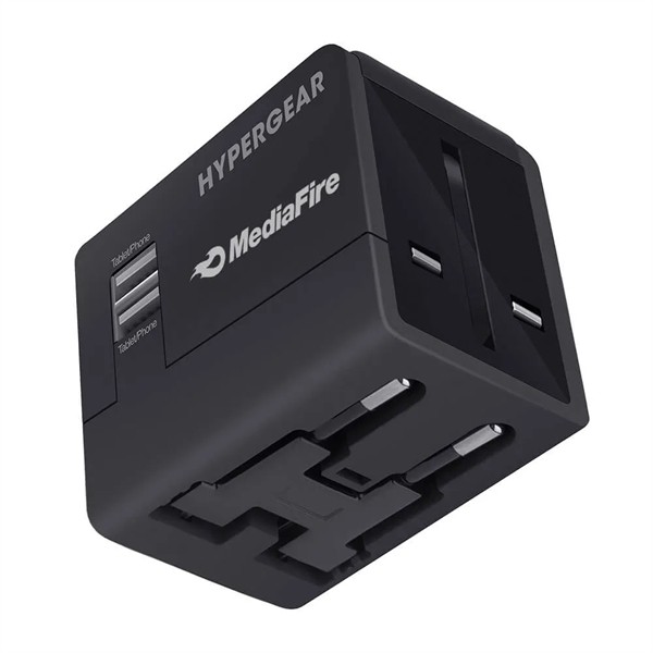 Hypergear All-in-One World Travel Adapter - Black for
