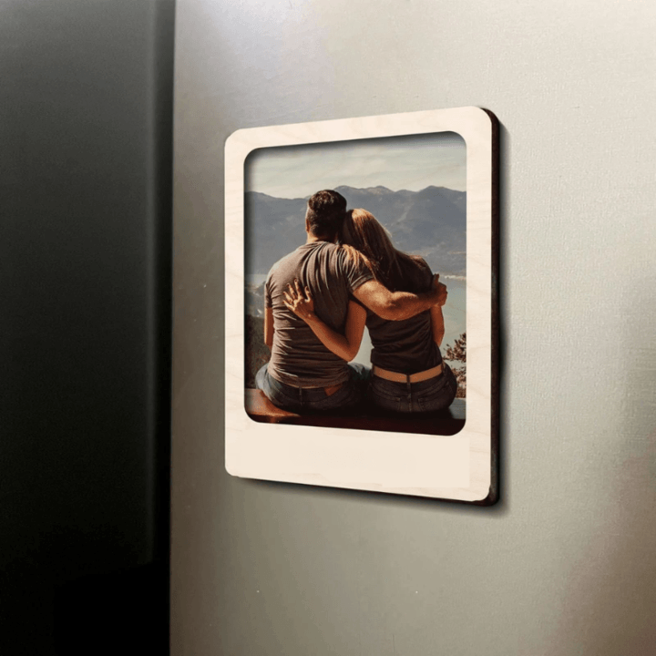 Wooden Photo Magnet for
