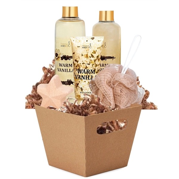 Warm Vanilla Self-Care Spa Basket for