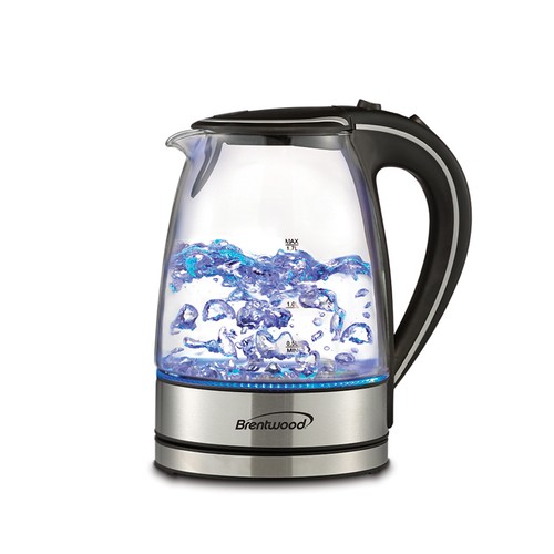 Cordless Glass Electric Kettle - (Black) for