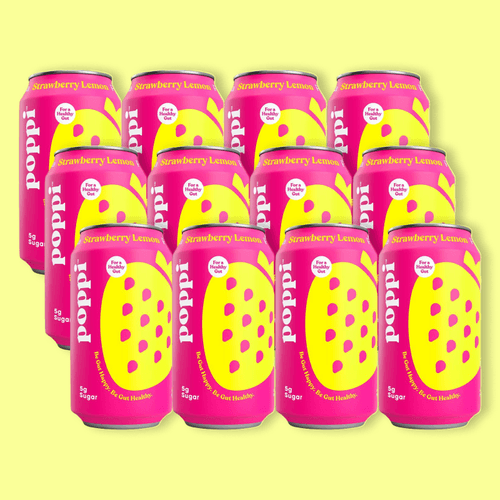 Strawberry Lemon Prebiotic Soda 12 fl oz for