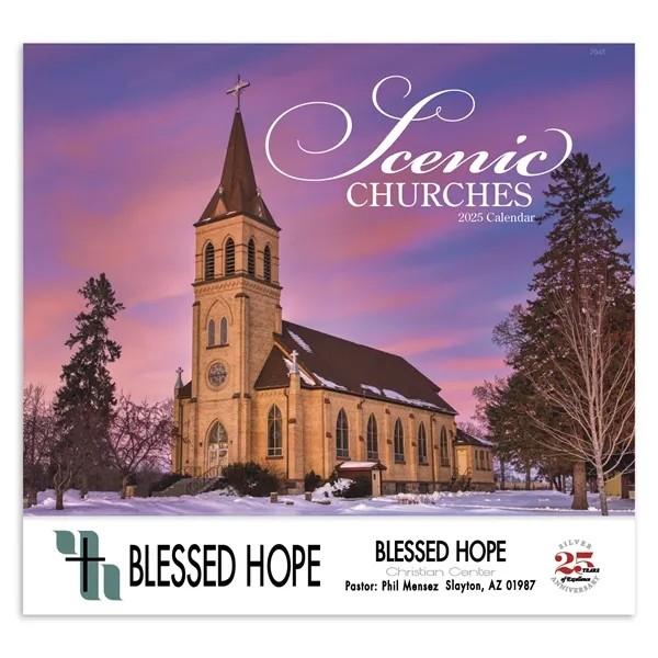 Good Value™ Scenic Churches - Stapled Calendar for