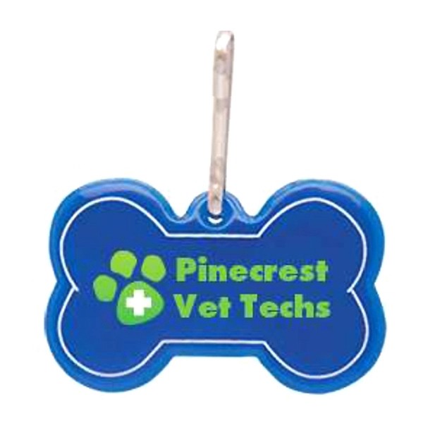 Dog Bone Reflective Collar Tag for