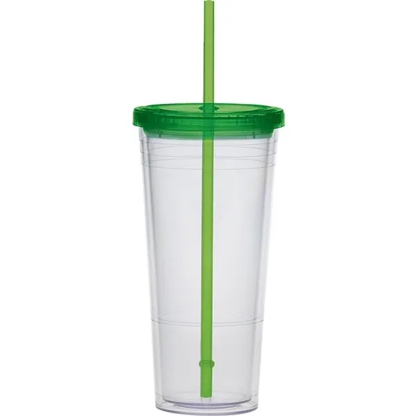 24 oz. Extra Large Carnival Cup-Color Straw and Lid for