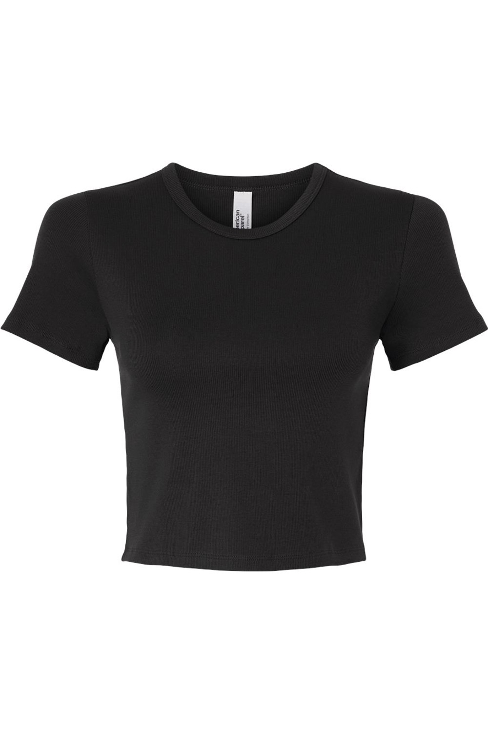 American Apparel Women's Baby Rib Fitted Cropped Tee for