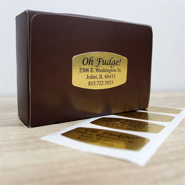 Custom Roll Labels Silver/Gold Permanent         for