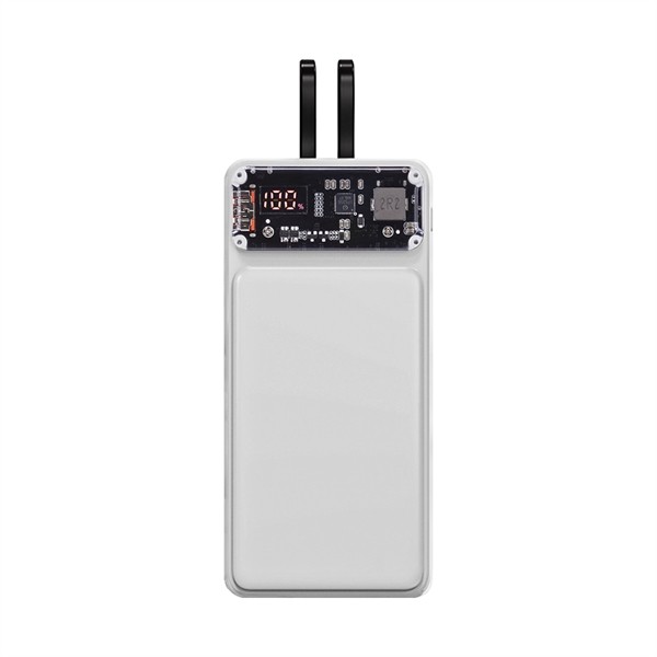 Winnetka Transparent Corded Power Bank 20000 for