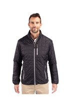 Cutter & Buck Rainier Recycled Insulated Puffer Mens Big & Tall Full Zip Jacket