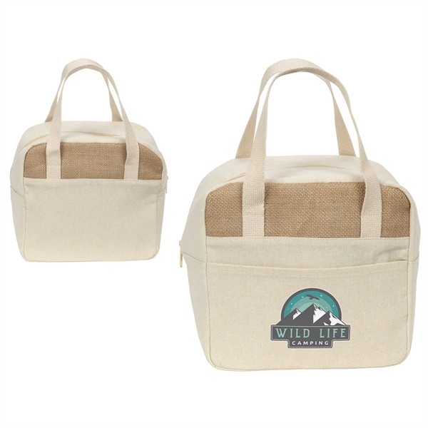 Jute & Recycled Cotton Cooler Bag for