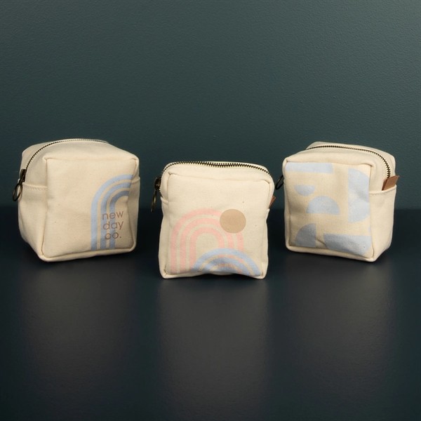 MOD POUCH SET OF 3 - HEAVYWEIGHT CANVAS WITH LEATHER for