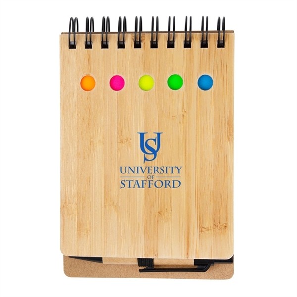 Ridgecrest 3-in-1 Bamboo Jotter w/Pen for