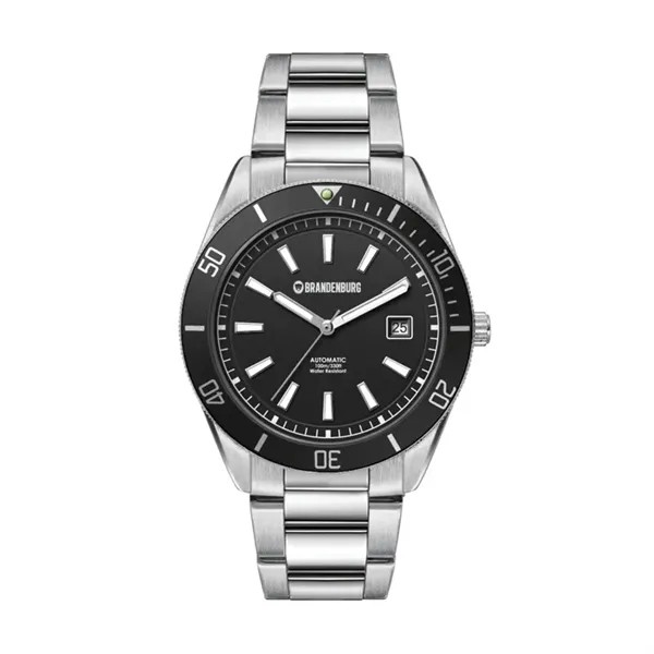 42MM, SS, SILVER CASE, BK BEZEL, "AUTOMATIC" MVT, DTE for