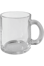 10 oz. Clear Glass Mug with Handle
