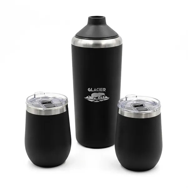 Glacier Stainless Steel Wine Chiller And Tumbler Set for