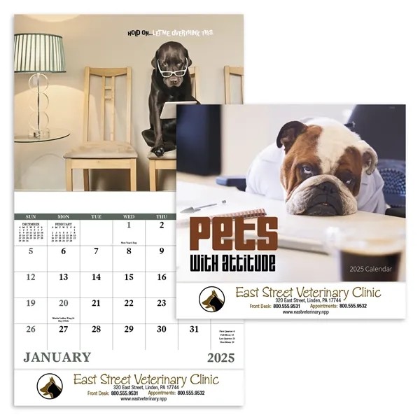 Good Value™ Pets with Attitude - Stapled Calendar for