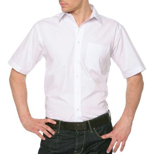 Solid short-sleeve shirt for
