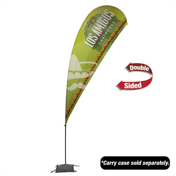 13' Value Teardrop Sail Sign Flag - 2-Sided with Cross Base for