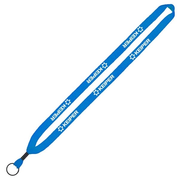 1/2" Cotton Lanyard w/ Metal Crimp & Split Ring for