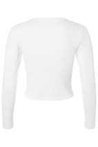 American Apparel Women's Baby Rib Long Sleeve Cropped Tee