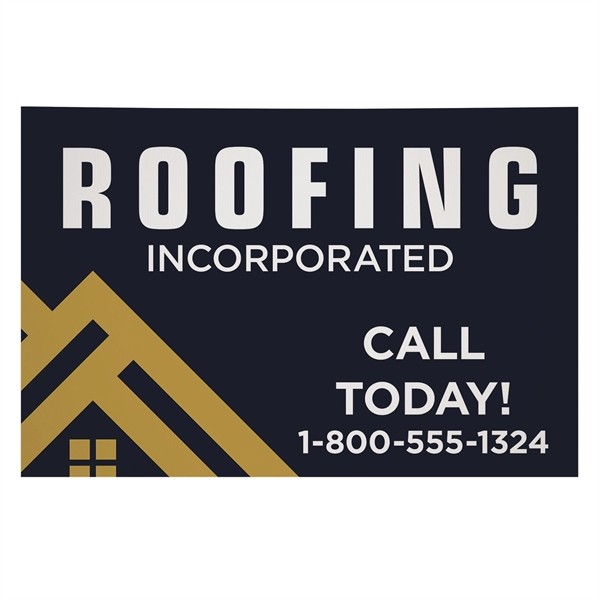 36" x 24" Corrugated Plastic Sign (Single-Sided) for