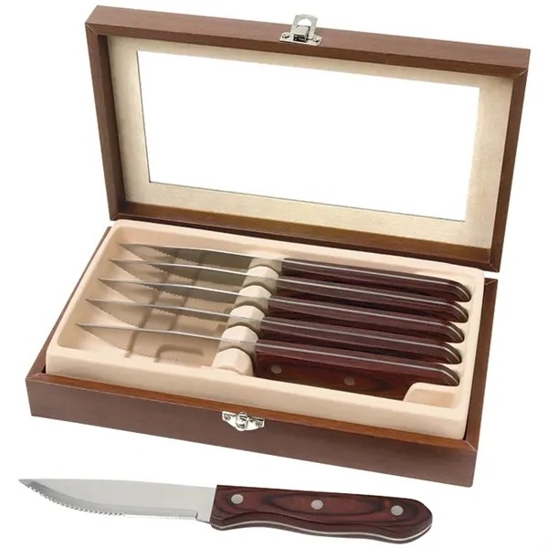 Manchurian Ash 6-Piece Steak Knife Set for