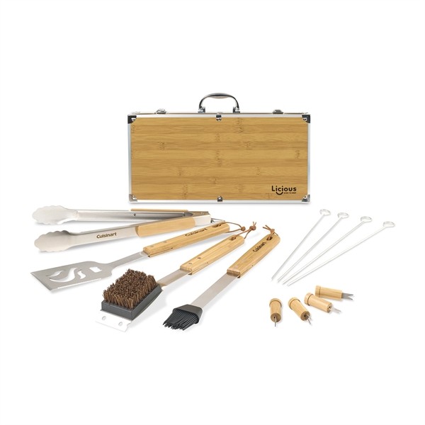Cuisinart Outdoors® Bamboo 13 PC Grill Tool Set for