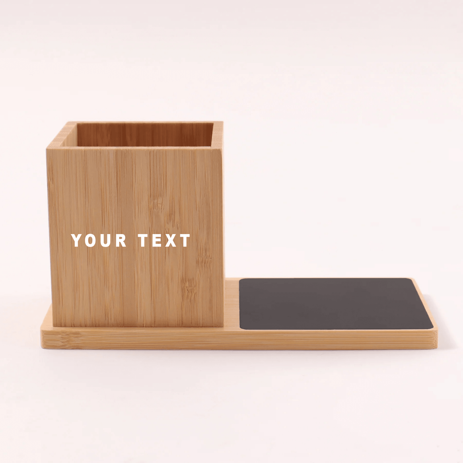 Bamboo Pen Stand & Cup Warmer for