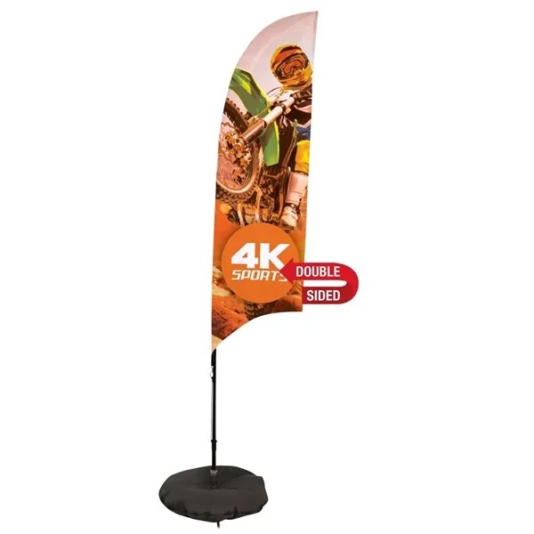 7' Streamline Razor Sail Sign Flag, 2-Sided, 3-Leg Scissor for