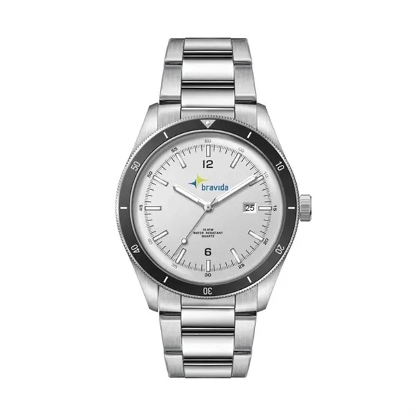 41MM, SS, SILVER CASE, BK BEZEL, 3-HAND MVT, DTE for