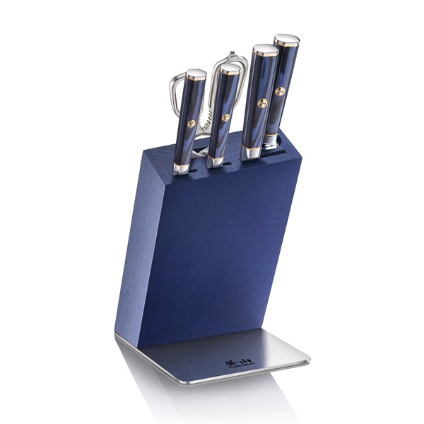 Cangshan 6-Piece Kita Series HUA Knife Block Set - Blue for