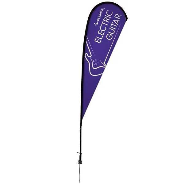 11.5' Elite Teardrop Nylon Sail Sign Flag, 1-Sided, Spike for