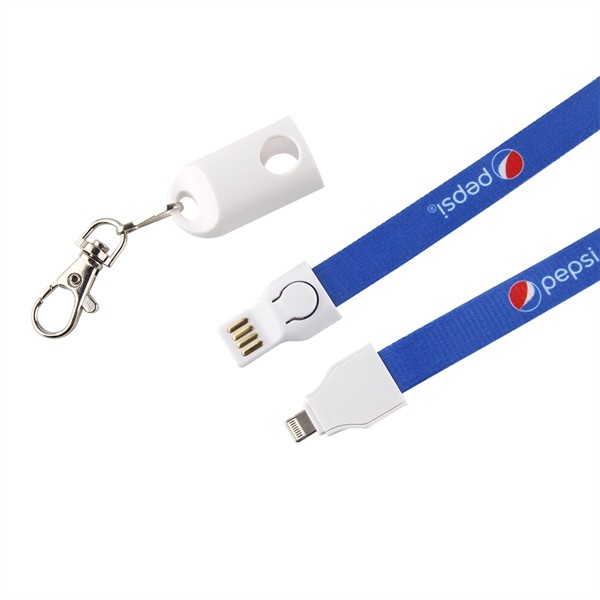 Chester Lanyard, iPhone & Android 2 in 1 Charging Cable for