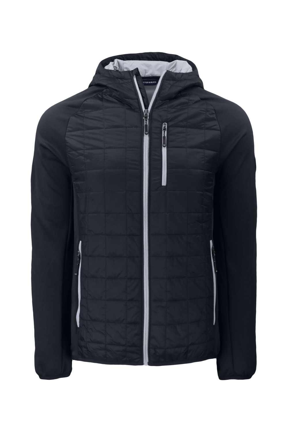 Cutter & Buck Rainier Recycled Insulated Hybrid Puffer Mens Full Zip Jacket for