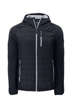 Cutter & Buck Rainier Recycled Insulated Hybrid Puffer Mens Full Zip Jacket