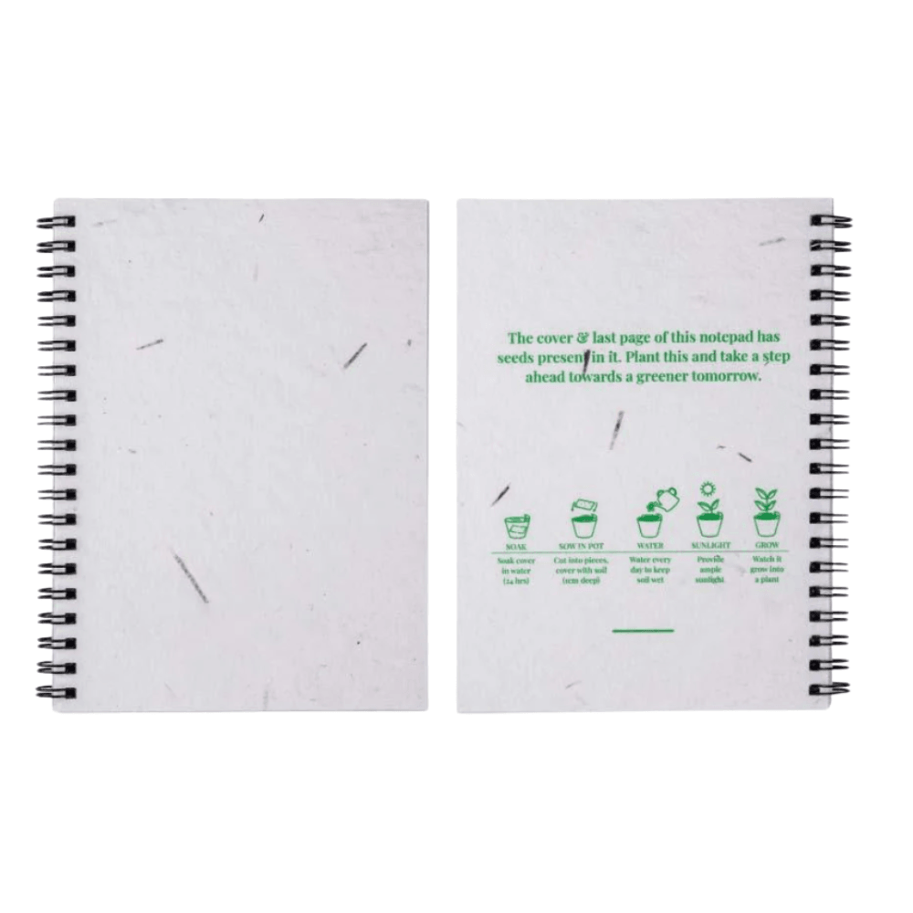 Plantable Notepads B6 with Seed Covers & Spiral Binding for