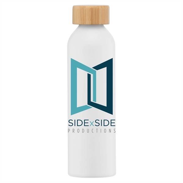 Eden-20 oz. Aluminum Water Bottle with Bamboo Lid for