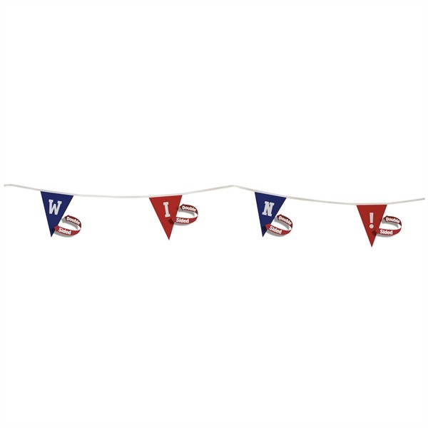 9" x 12" Triangle Pennant String Double-Sided (30') for