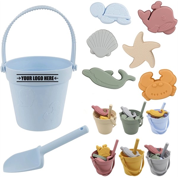 8Pcs Silicone Beach Toys Set For Kids for
