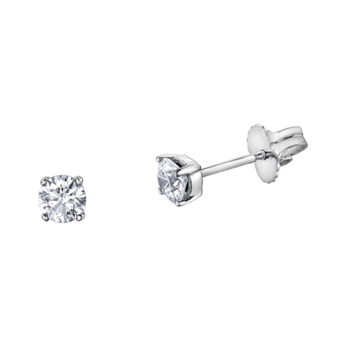 Gold Diamond Stud Earrings for