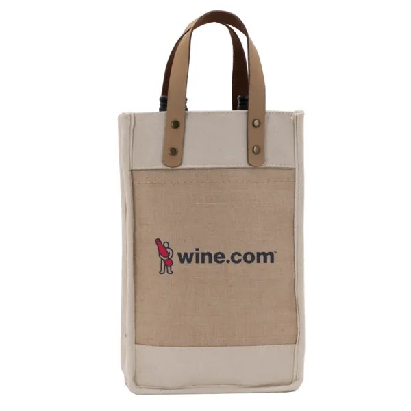 Sonoma Cotton Jute Wine Cooler Bag for