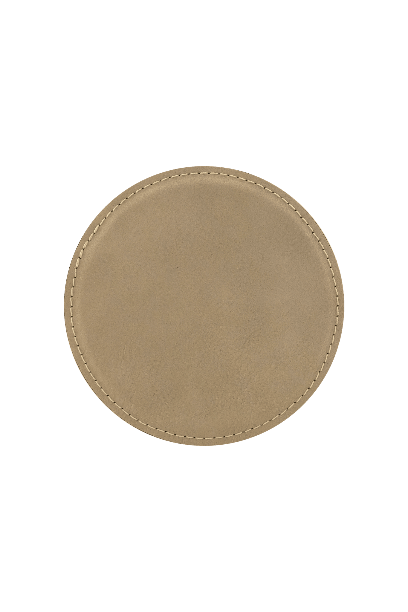 4" Round Laserable Leatherette Coaster for