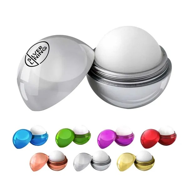 Metallic Finish Round Lip Balm for